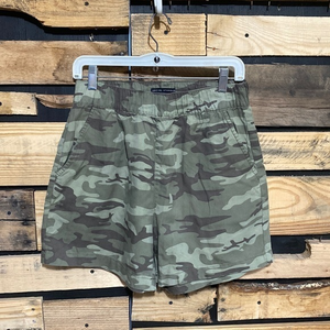 Sanctuary High Waisted Camo Pull On Shorts‎ Size Small